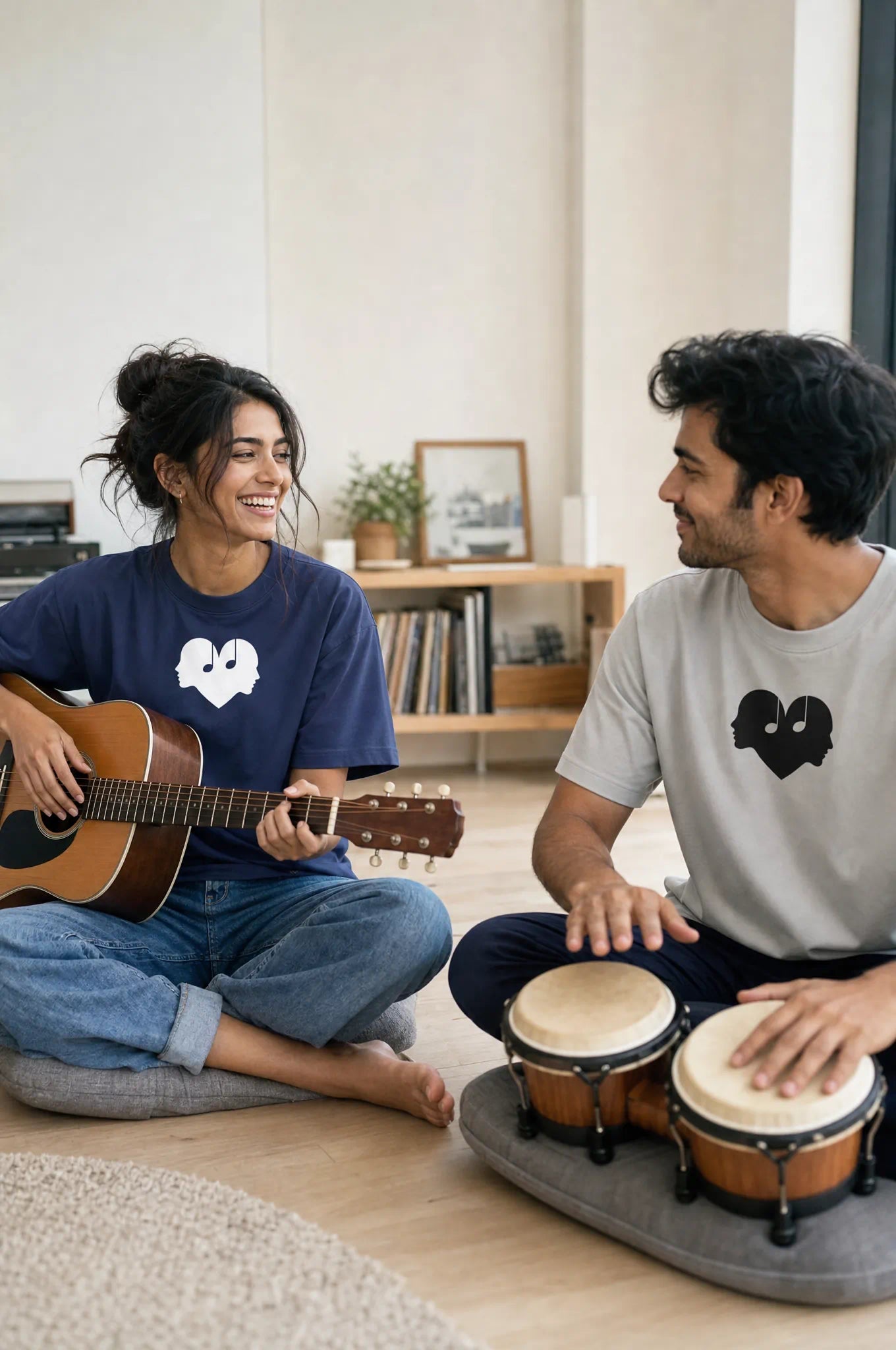 Duet in Midnight and Ash Overture Oversized Tees