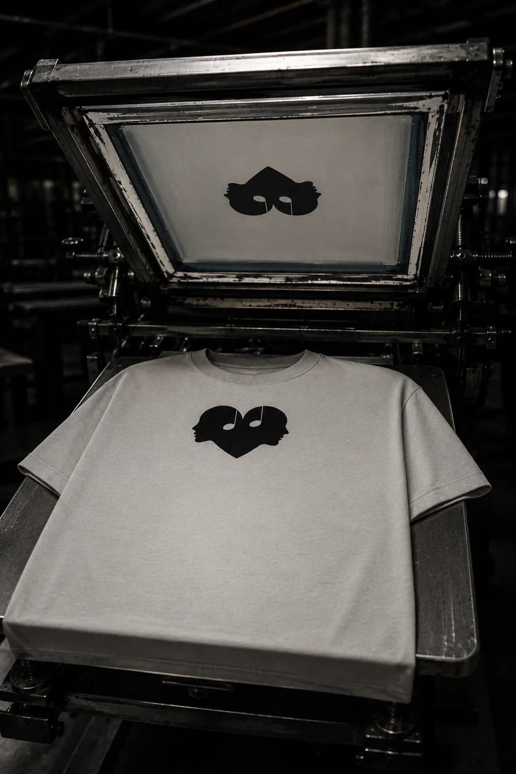 Screen printing of the Ash Overture Oversized Tee