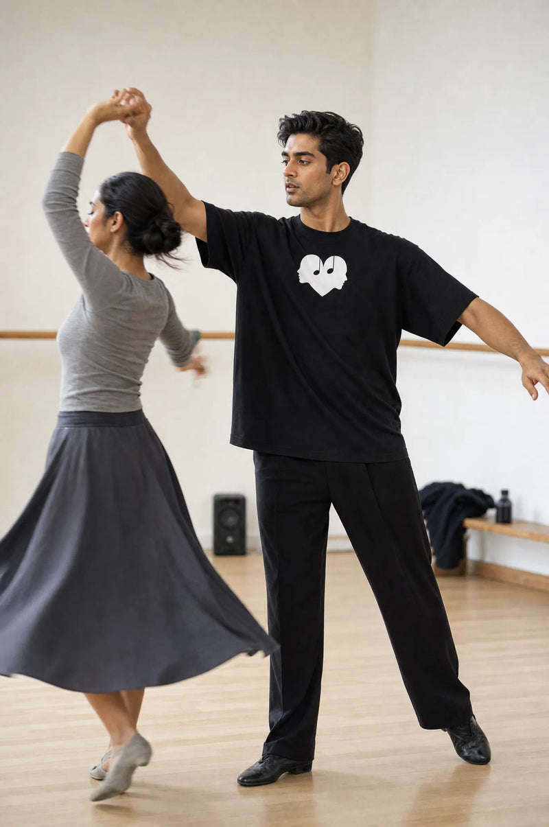 Ballet duet with the man in the Piano black Overture Oversized Tee
