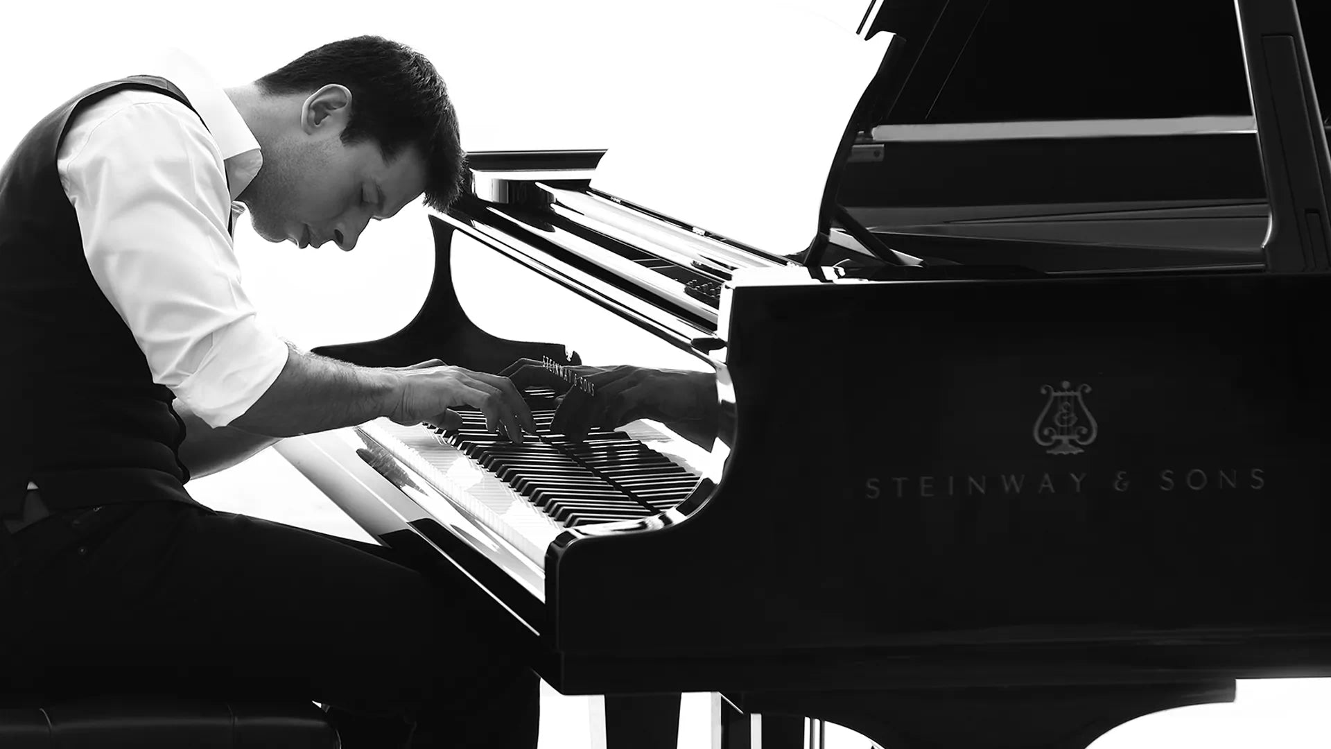 Shayan Italia, The Architect, at a Steinway Model D grand piano