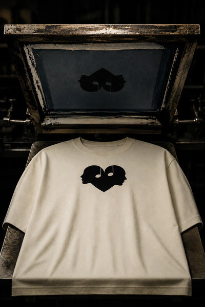 Screen printing of the Alabaster Overture Oversized Tee